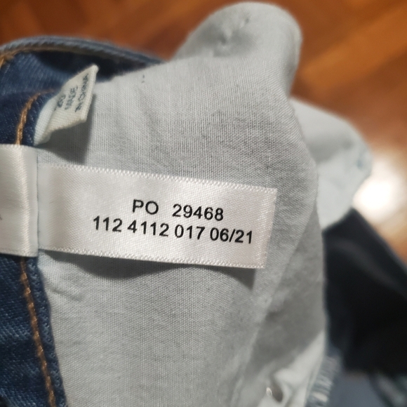 Eloquii Wide Leg Crop Jeans High Waist Med Blue Wash Plus Size 20 Distressed - Picture 6 of 8